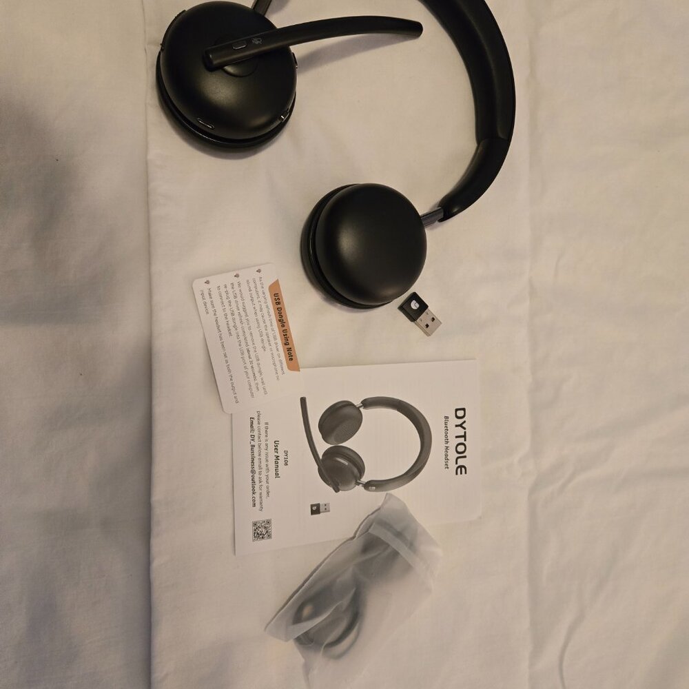 Wireless Headset w/ Mic for Work, Bluetooth 5.3 Headset w/ Noise Cancelling New - Picture 14 of 15